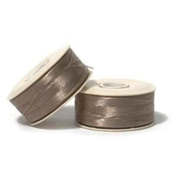 Sand Ash Nymo D Beading Thread 64yd Bobbin NYMDAS