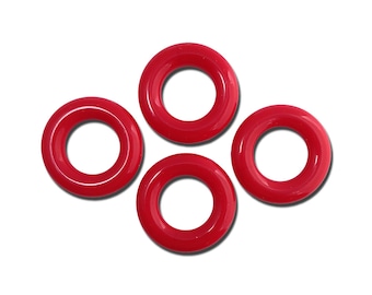 Vintage Red Acrylic Hoops Rings 30mm (4) hps059B