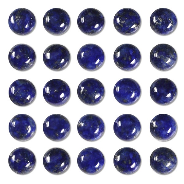 Dakota Stones Lapis 6mm Round Cabochon Gemstone. (1) CAB- LAP6DC