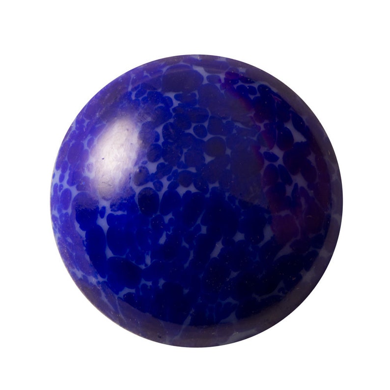 Vintage Lapis Blue Matrix Glass Cabochons 25mm 1 Cab1011d Etsy