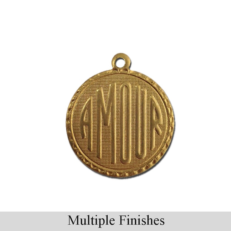 Amour Word Charm with Loop 4