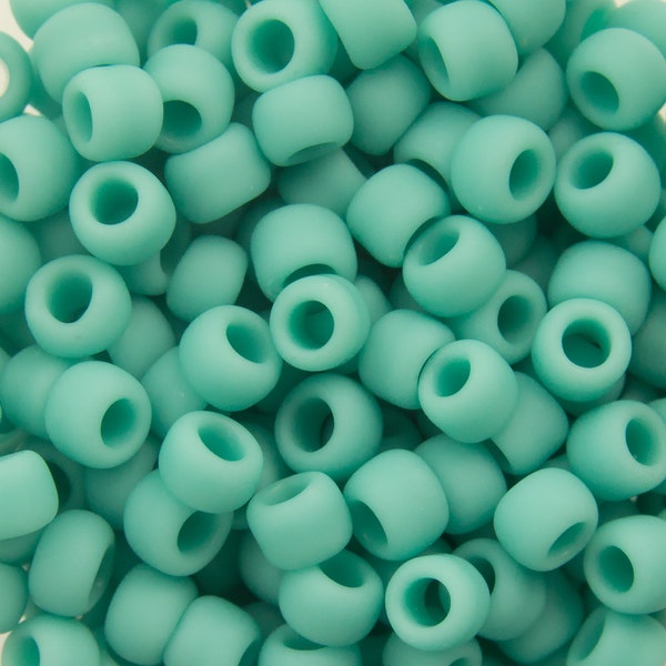 8/0 TOHO ROUND Opaque Frosted Turquoise Seed Bead (8g)