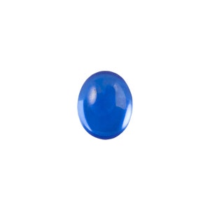 Cabochões ovais de vidro laminado de safira translúcido de 10x8mm (8) cab4002L