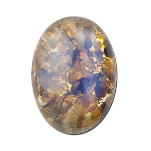Cabochão de vidro topázio opala 25x18mm (1) cab5006D