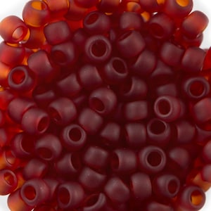 8/0 TOHO ROUND Transparent Frosted Ruby Seed Bead (8g)