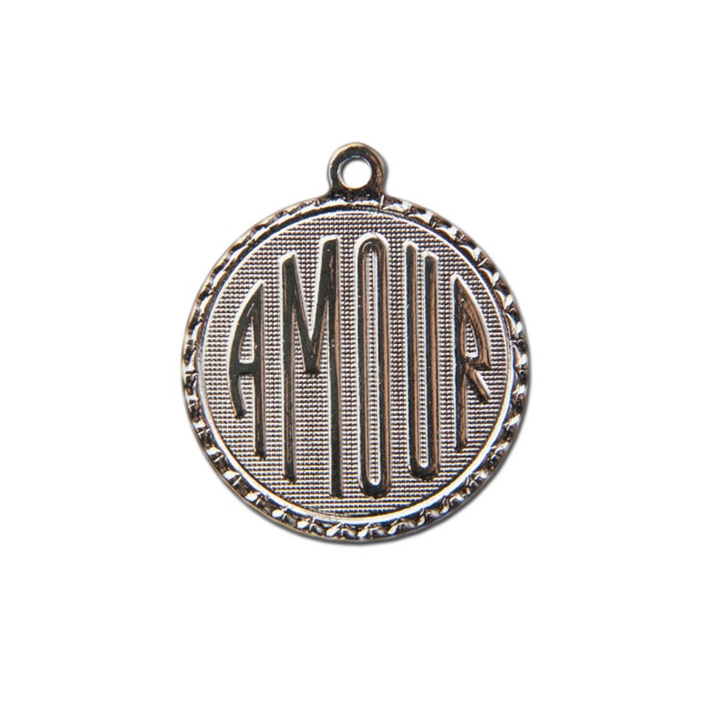 Amour Word Charm with Loop 4