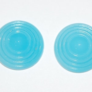 Vintage Deco Czech Blue Cone Pyramid Glass Cabochons     cab347