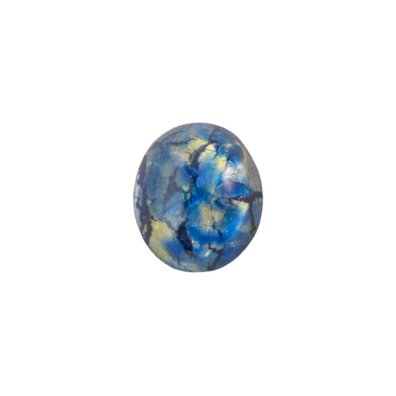 cab5003R Sea Blue Foil Opal Glass Cabochons 12x10mm 2