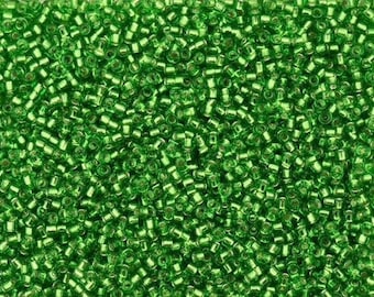 15/0 TOHO ROUND Silver Lined Peridot Seed Bead (8g)