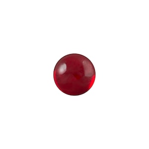 Cabochões redondos de vidro laminado de rubi translúcido de 7 mm (16) cab2003A