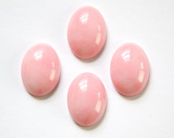 Cabochons acryliques marbrés roses vintage 18X13mm (4) cab520A