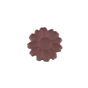 10mm Matte Amethyst Glass Flower Cabochon (2)