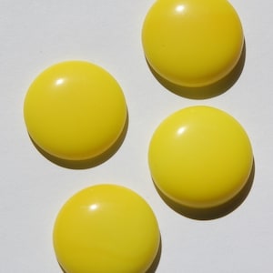 Vintage German Yellow Glass Cabochons 22mm cab247C