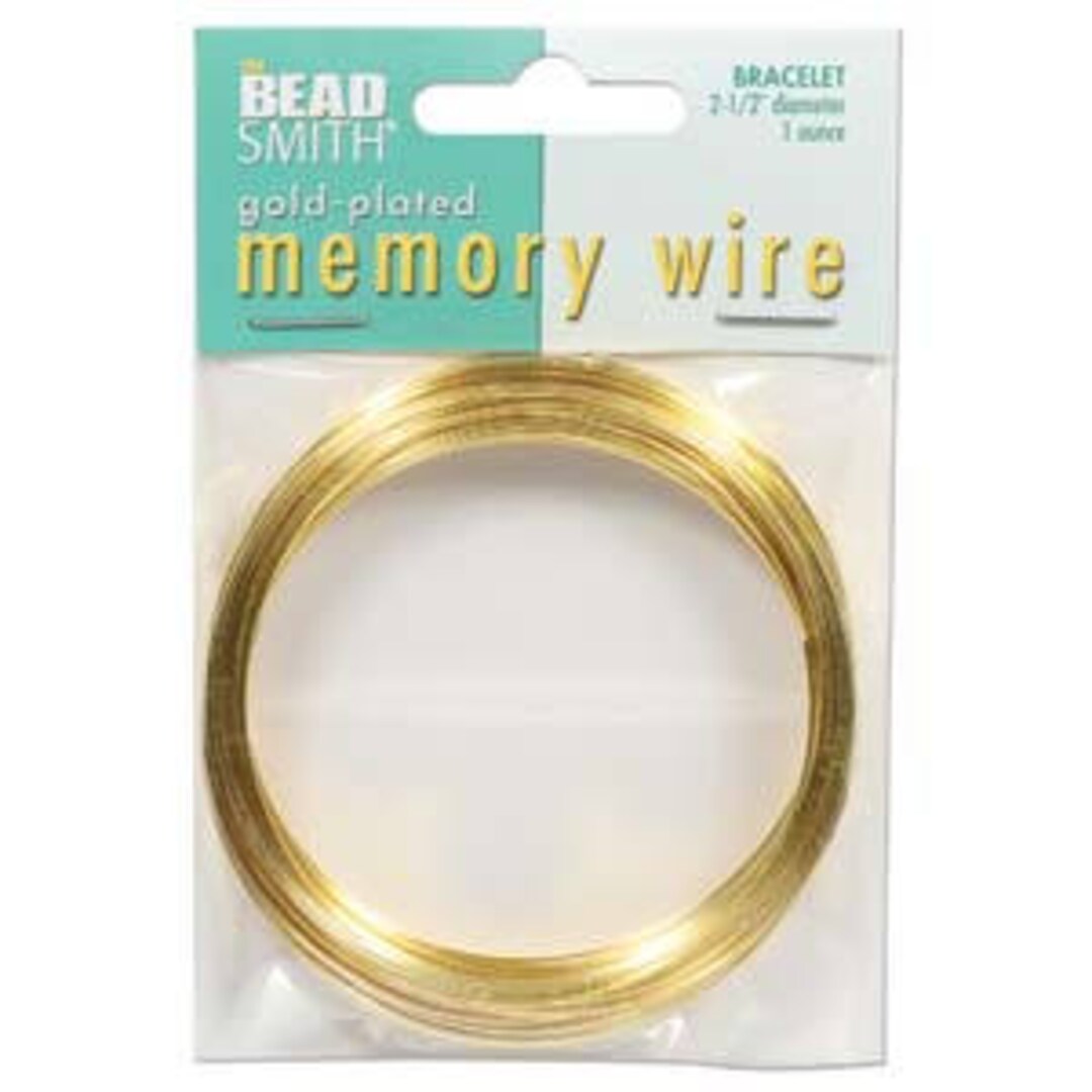 2 1/2inch Diameter Gold Plated Beadsmith Memory Wire 1 Ounce Etsy
