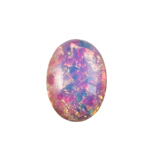 Cabochon ovali in vetro opale di fuoco Arlecchino da 18x13 mm (2)