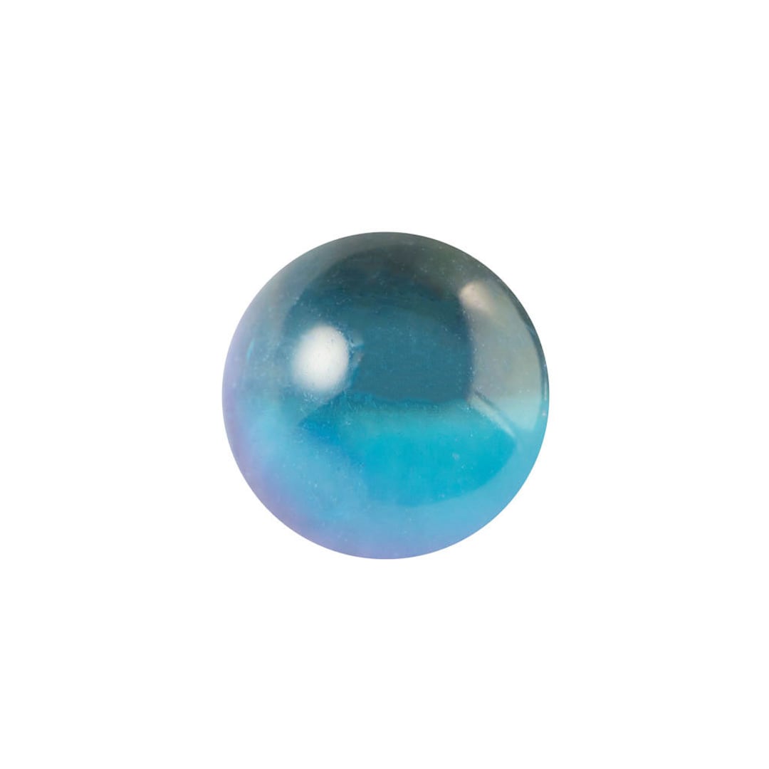 Crystal Helio Light Blue Clear Glass Ball Cabochon With Foil - Etsy