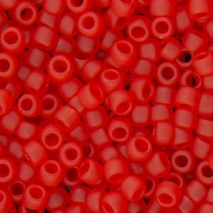 8/0 TOHO ROUND Frosted Translucent Light Siam Ruby Seed Bead (8g)