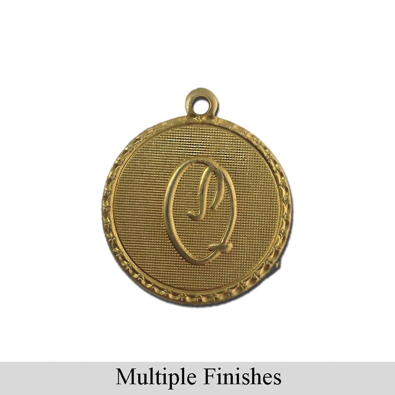 Letter Q Charm with Loop 1