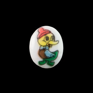 10x8mm Baby Duck Glass Oval Cabochons (6)