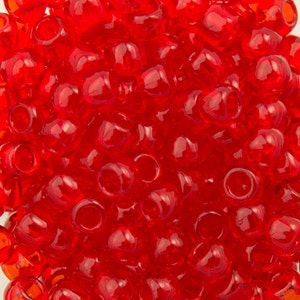 8/0 TOHO ROUND Transparent Siam Ruby Seed Bead (8g)