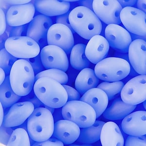 2/5MM MATUBO SUPERDUO Matte Milky Sapphire Beads