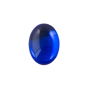 Cabochões ovais de vidro laminado de safira translúcido de 18x13mm (2) cab4005L