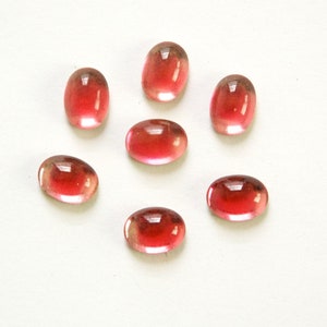 Vintage 2 Tone Pink Givre Glass Cabochons 8mm X 6mm (8) cab575EE
