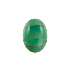 18x13mm Translucent Teal Swirl Glass Oval Cabochons (2)