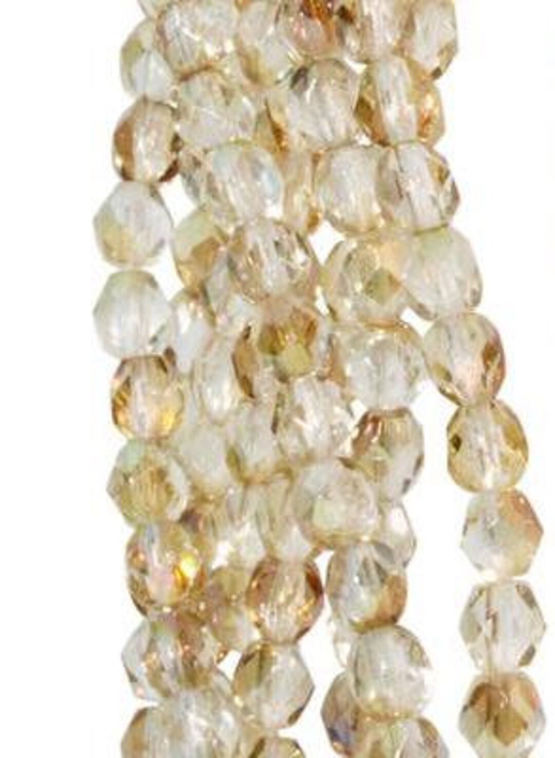 Perline Di Vetro Sfaccettato Ceche, Fire-Polished, Rotonde