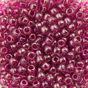 11/0 TOHO ROUND Inside Color Light Amethyst / Fuchsia Lined Seed Bead (8g)