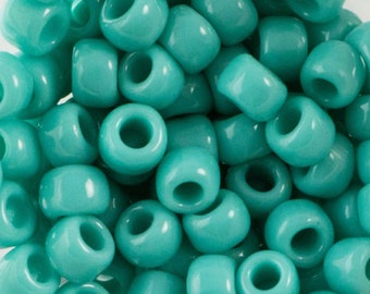 6/0 TOHO ROUND Opaque Turquoise Green Seed Bead (8g)