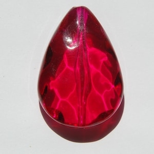 Vintage Water Colors Fuchsia Pink Pendant Focal Bead Germany pnd061D