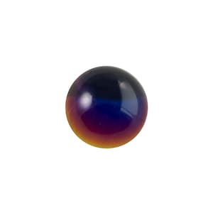 Crystal Helio Dark Blue Clear Glass Ball Cabochon With Foil 10mm (4) cab357Bv2
