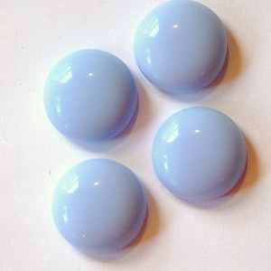 Vintage German Baby Blue Glass Cabochons 16mm cab716Q
