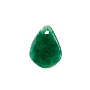 1 Hole Vintage Japanese Bumpy Texture Glass Green Matrix Teardrop Pendants 20x14mm (4) jpn014B