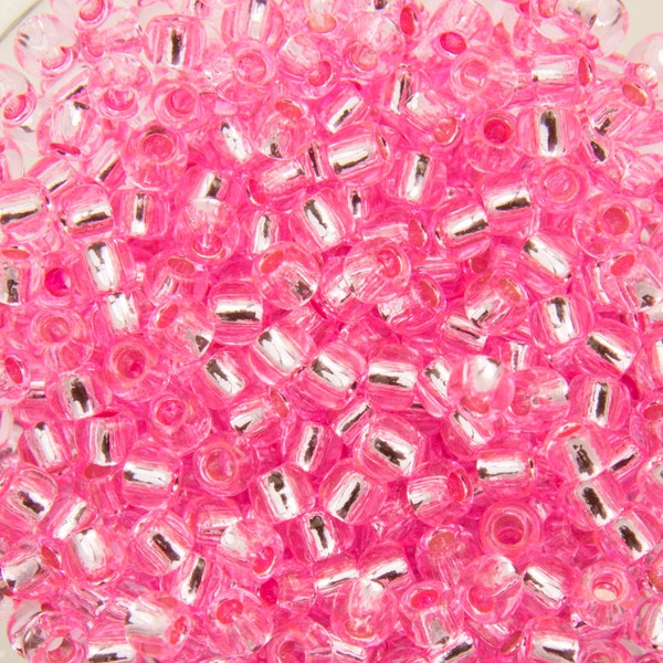 11/0 TOHO ROUND Silver Lined Pink Seed Bead (8g)