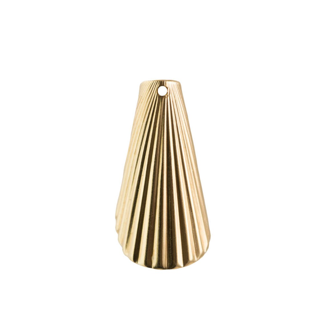 Raw Brass Ribbed Cone Pendant or Bead Cap Medium 26x12mm (4) Mtl027b - Etsy