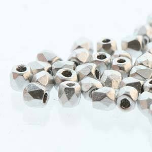2mm Bronze Aluminum True 2 Czech Faceted Fire Polished Glass Beads (2g)