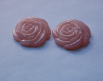 Grote roze Lucite Rose Flower Cabochons cab603