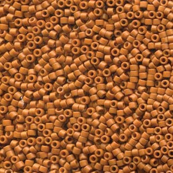 11/0 MIYUKI DELICA Frosted Opaque Glazed Burnt Orange Seed Bead (8g)