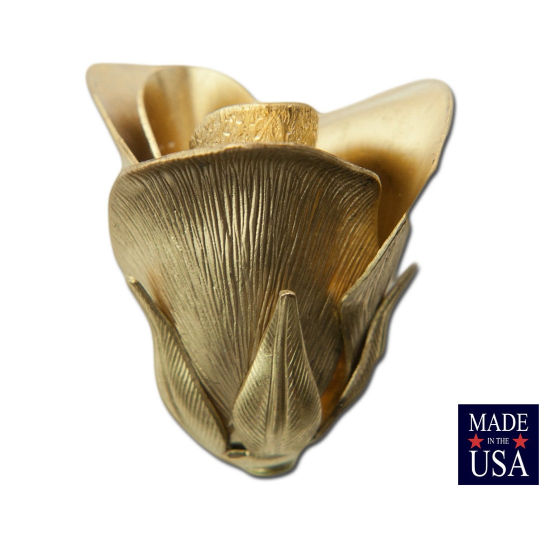 Tulip Rosebud Flower Cap Gold Silver Rose Copper 18x16mm 4pcs