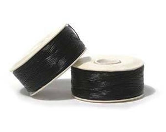 Black Nymo D Beading Thread 64yd Bobbin NYMDBK