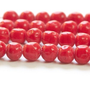 Vintage Red Baroque Glass Beads Japan 8mm (8) Jpn004d - Etsy