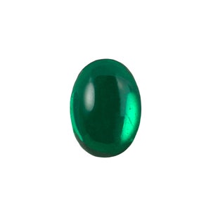 Cabochões ovais de vidro folheado esmeralda translúcido de 18x13mm (2) cab4005B