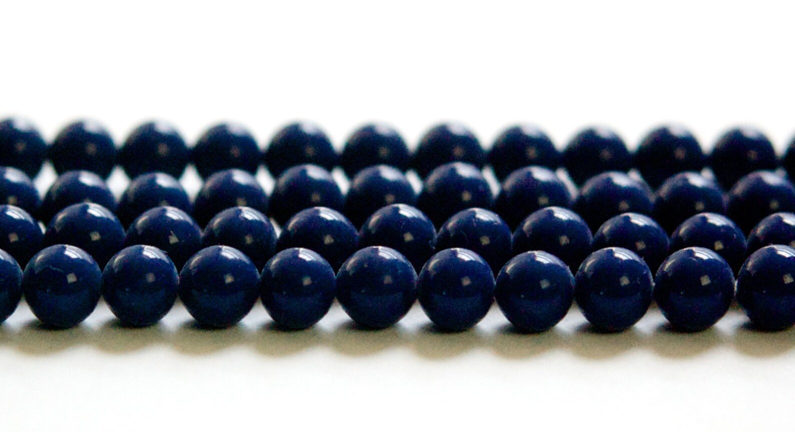 Vintage Navy Blue Glass Beads Japan 6mm 10 Jpn001d Etsy