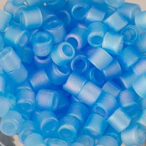 8/0 MIYUKI DELICA Matte Transparent Aqua AB Seed Bead (8g)