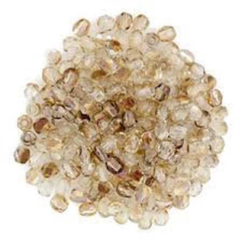 50 3mm Twilight Crystal Czech Faceted Firepolish Glass Beads