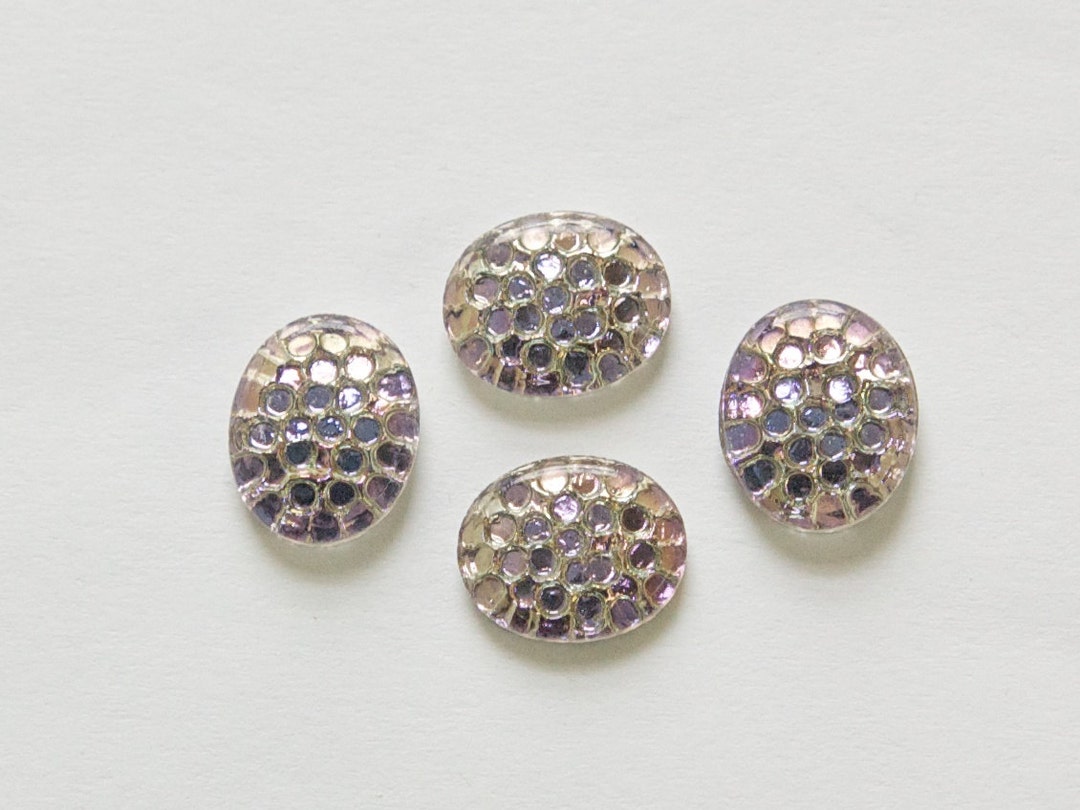 Purple Pink Blue Helio Snakeskin Bumpy Glass Cabochons 10x8mm - Etsy