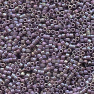 11/0 MIYUKI DELICA Frosted Opaque Glazed Rainbow Grape Seed Bead (8g)
