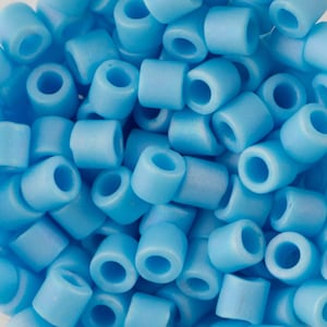 8/0 MIYUKI DELICA Matte Opaque Turquoise Blue AB Seed Bead (8g)